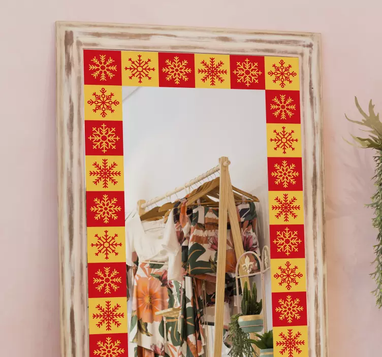 Autocolante de Natal Quadro de flocos de neve - TenStickers