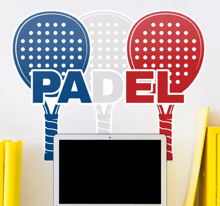 Autocolante Raquetes de padel coloridos - TenStickers