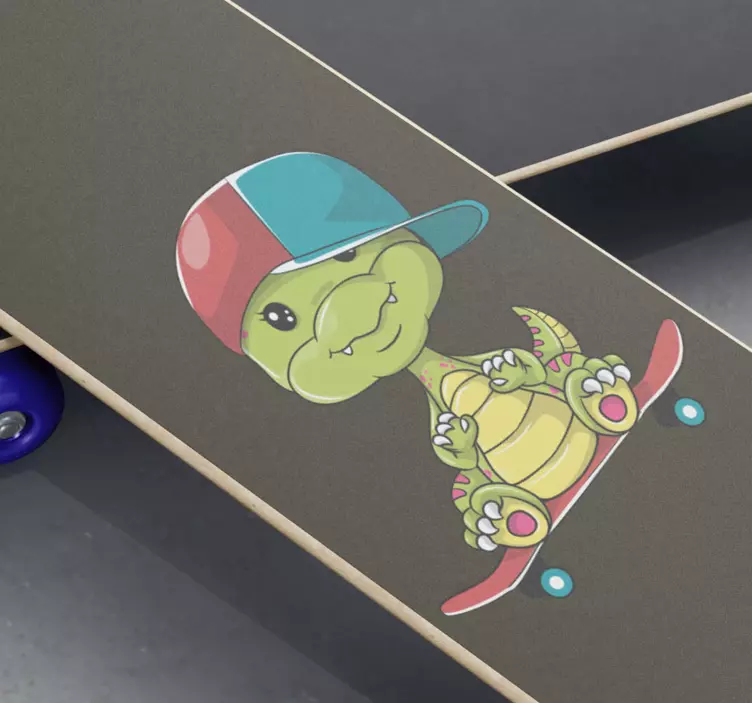 Autocolante Skate bebê dinossauro - TenStickers