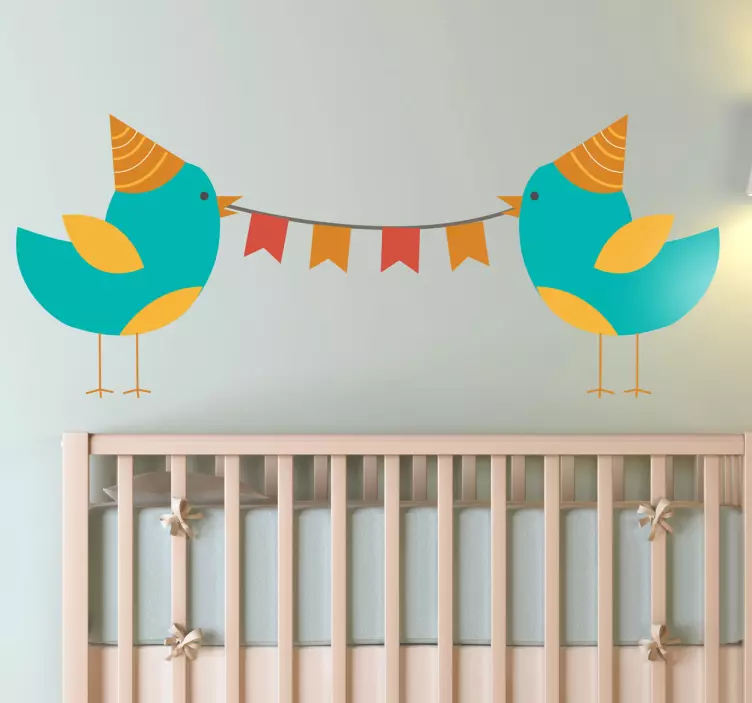 Adesivos decorativos de pássaros de festa infantil - TenStickers