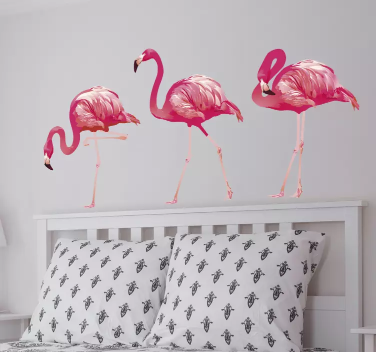 Adesivos de animais Flamingos realistas - TenStickers