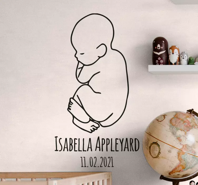 Autocolante Bebê minimalista personalizado - TenStickers