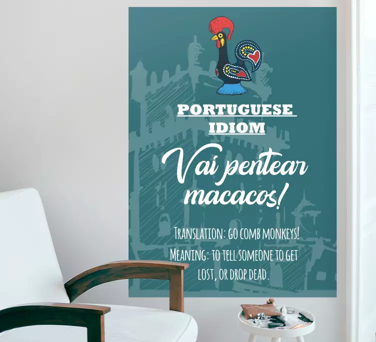 Autocolantes de provérbios populares Em português dizendo se perd - TenStickers