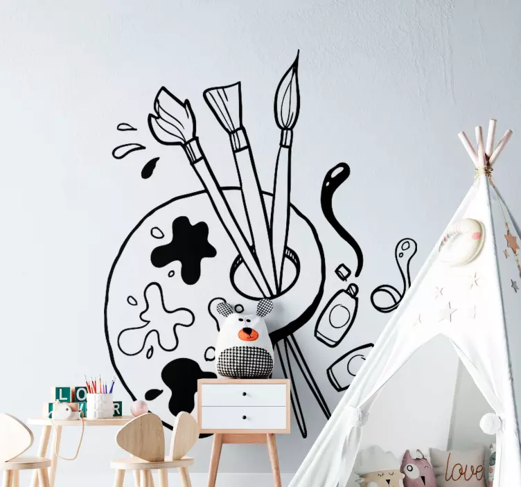 Autocolantes educativos Paleta de pintura - TenStickers