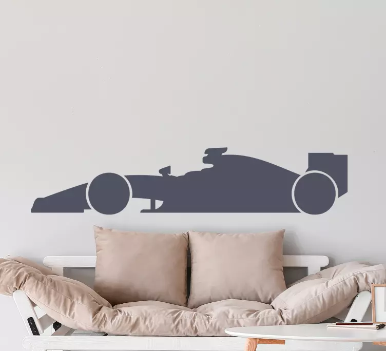 Autocolantes para desportos radicais Silhueta f1 carro - TenStickers