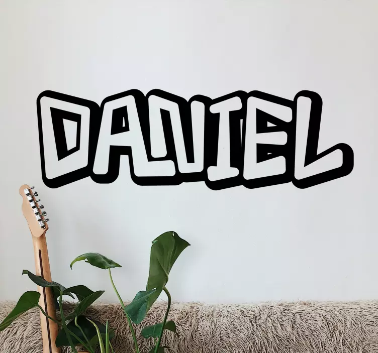 Autocolantes personalizáveis Texto grafite retro monocolor - TenStickers