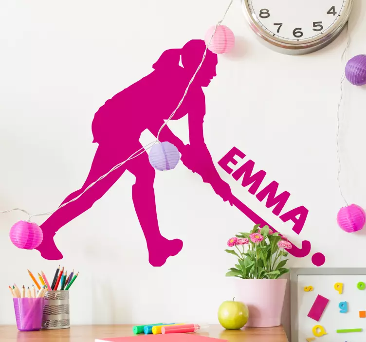 Autocolantes desporto hoquei personalizavel - TenStickers