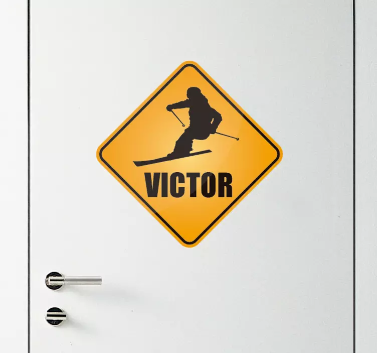 Autocolantes desporto ski personalizavel - TenStickers