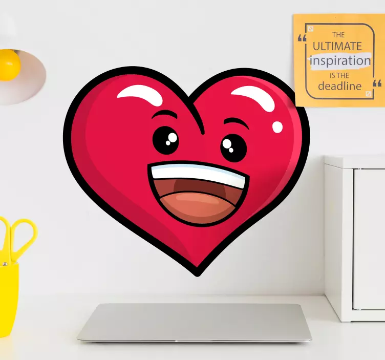 Autocolantes do Amor coração emoticon - TenStickers