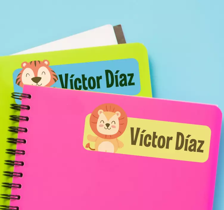 Vinis educativos Caderno animal personalizado - TenStickers