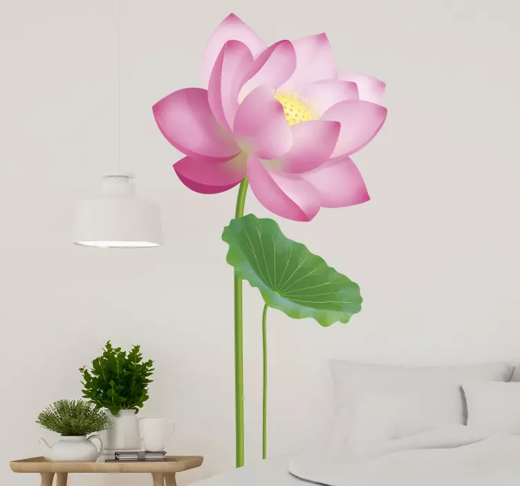Adesivo decorativo flores Flor de lótus única - TenStickers