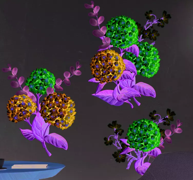 Adesivo decorativo flores Flores cor de rosa - TenStickers