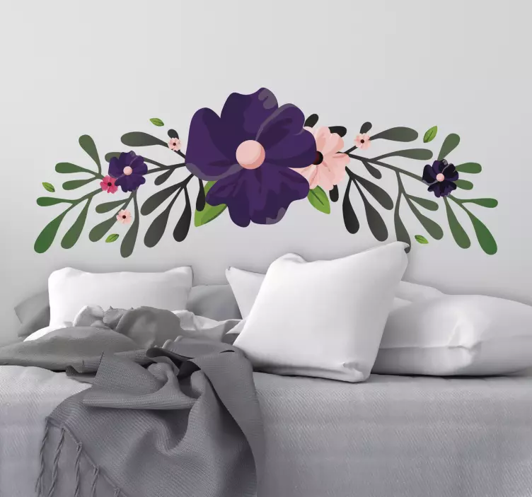 Adesivo decorativo flores Ornamento de flores silvestres - TenStickers