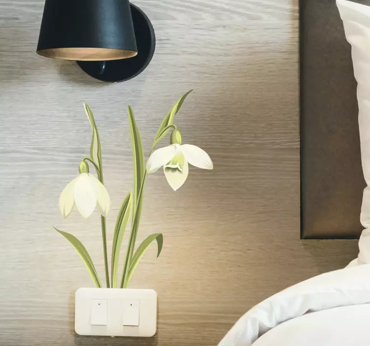 Adesivo decorativo flores Planta snowdrop - TenStickers