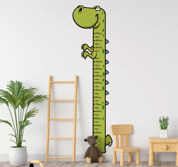 Autocolantes para casa dinossauro medidor - TenStickers