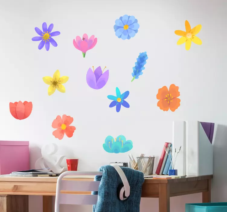 Autocolantes para casa flores primavera - TenStickers