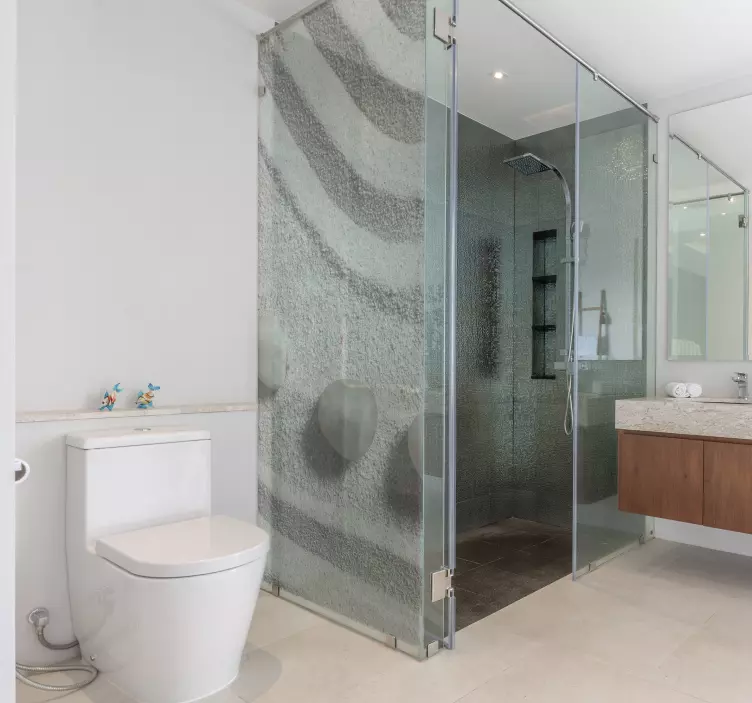 Vinil para chuveiro Cerco caminho zen areia - TenStickers