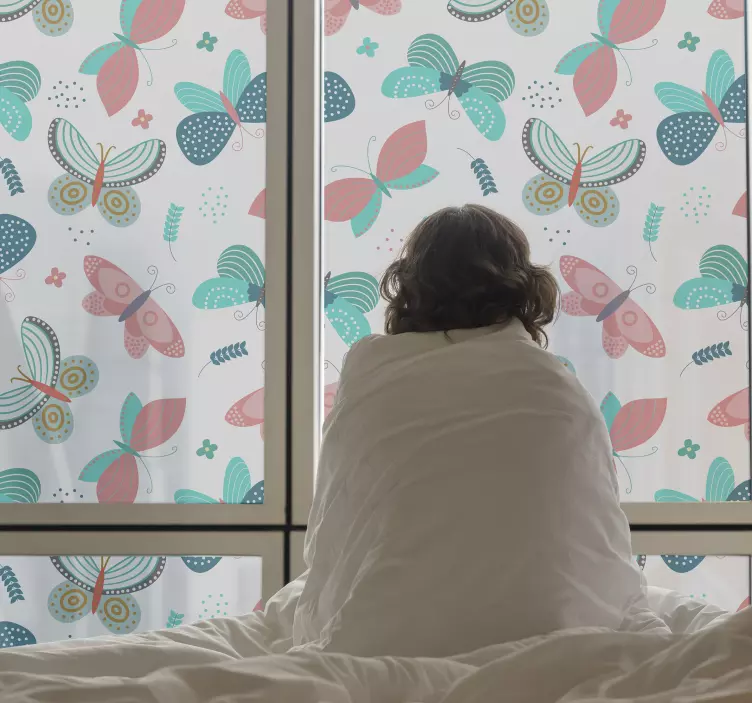 Autocolantes para janelas borboletas coloridas - TenStickers