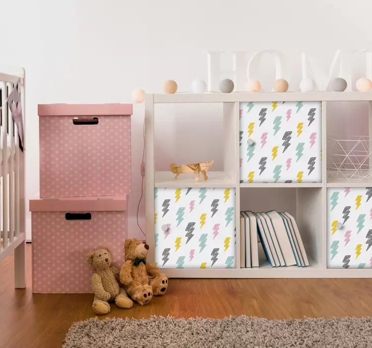 Vinil para móveis Padrões de raios - TenStickers