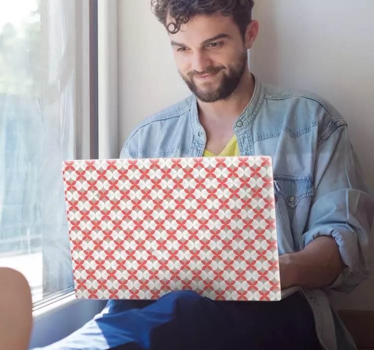 Autocolantes para portáteis padrão floral - TenStickers