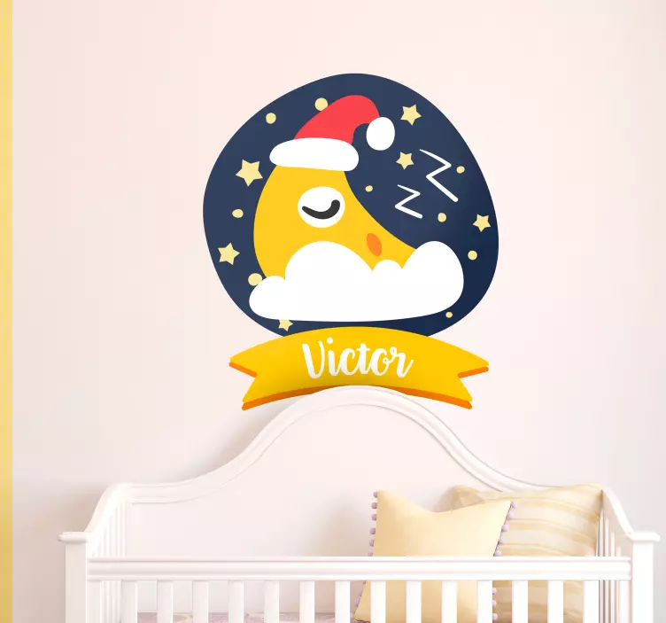 Autocolantes personalizáveis lua a dormir - TenStickers