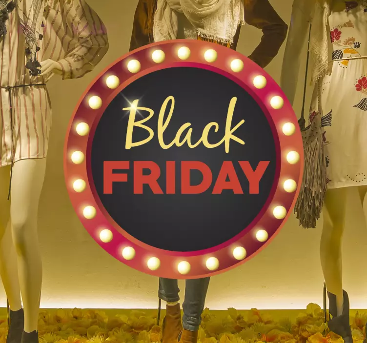 Autocolantes Promoções Round Black Friday - TenStickers