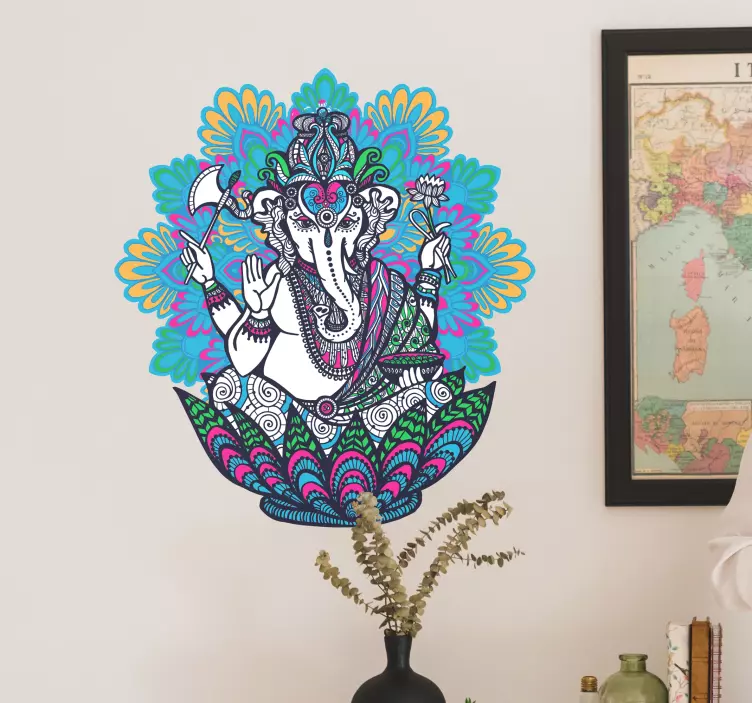 Autocolantes quarto de dormir elefante hindu - TenStickers