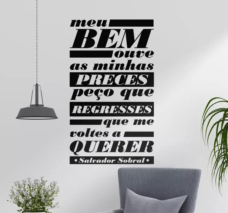 Autocolantes textos amar pelos dois - TenStickers