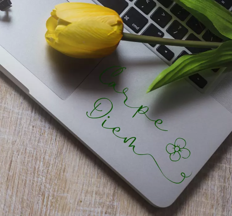 Autocolantes textos flor carpe diem - TenStickers