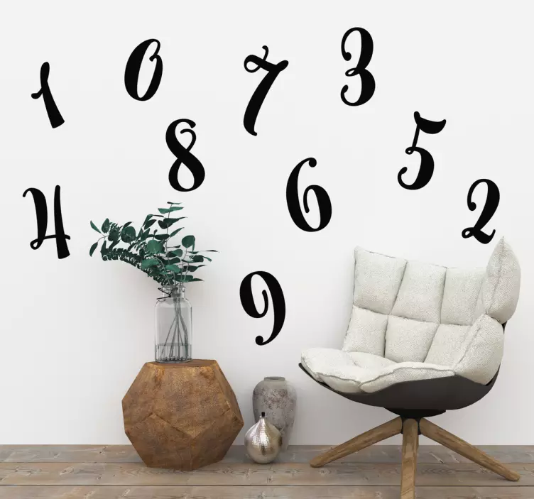 Autocolantes textos set de numeros - TenStickers
