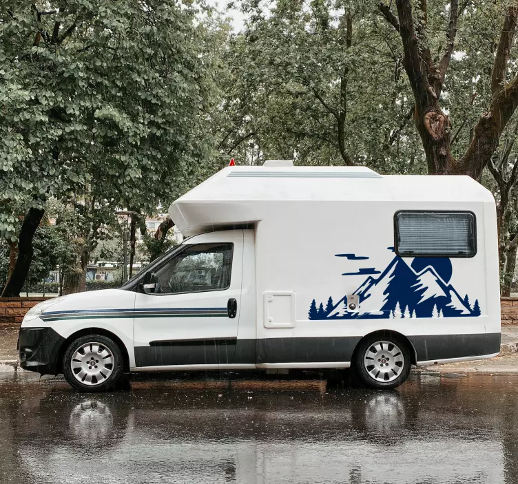 autocolante da caravana da cordilheira - TenStickers