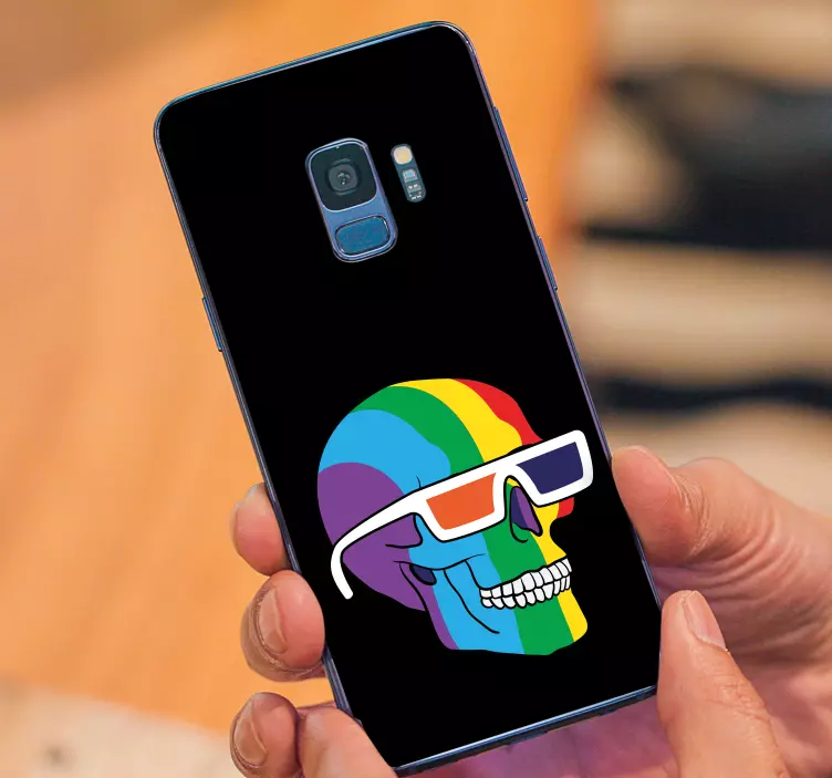 Adesivos samsung com caveira colorida lgbt - TenStickers