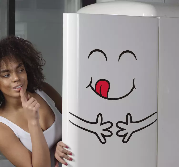 <b>autocolante</b> de vinil com fome de frigorífico - TenStickers