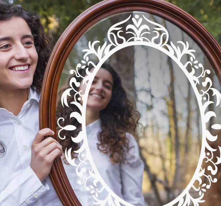 Vinil para espelhos Borda de espelho decorativo - TenStickers