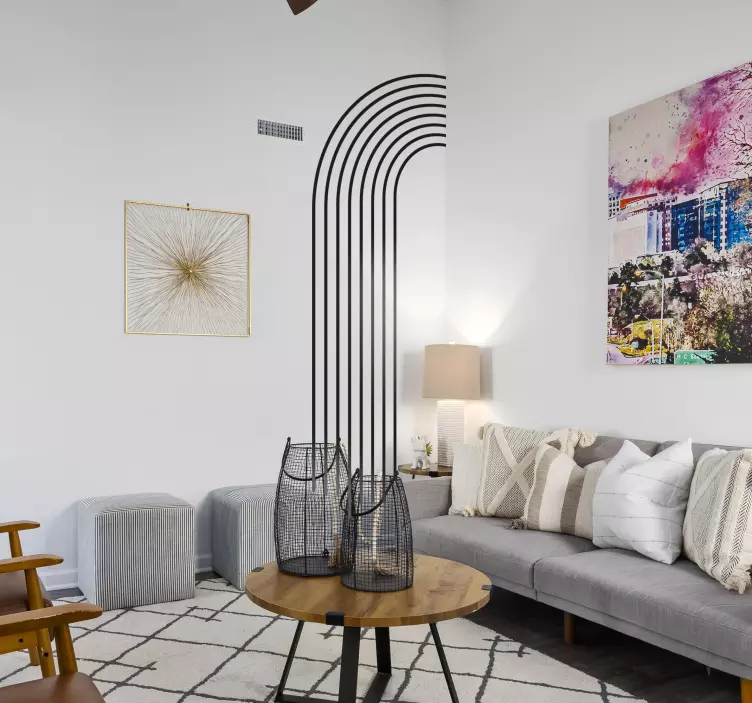 Figuras geométricas Autocolantes Meio arco abstrato - TenStickers