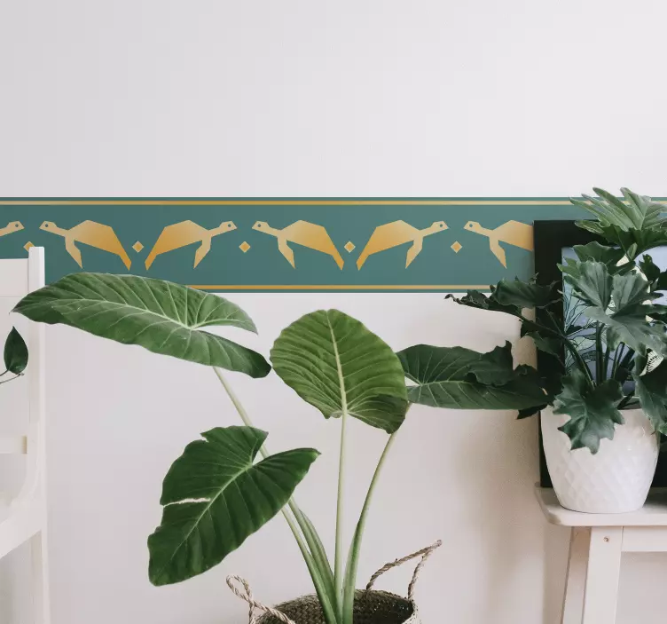 Autocolante friso decorativo Tartaruga geométrica - TenStickers