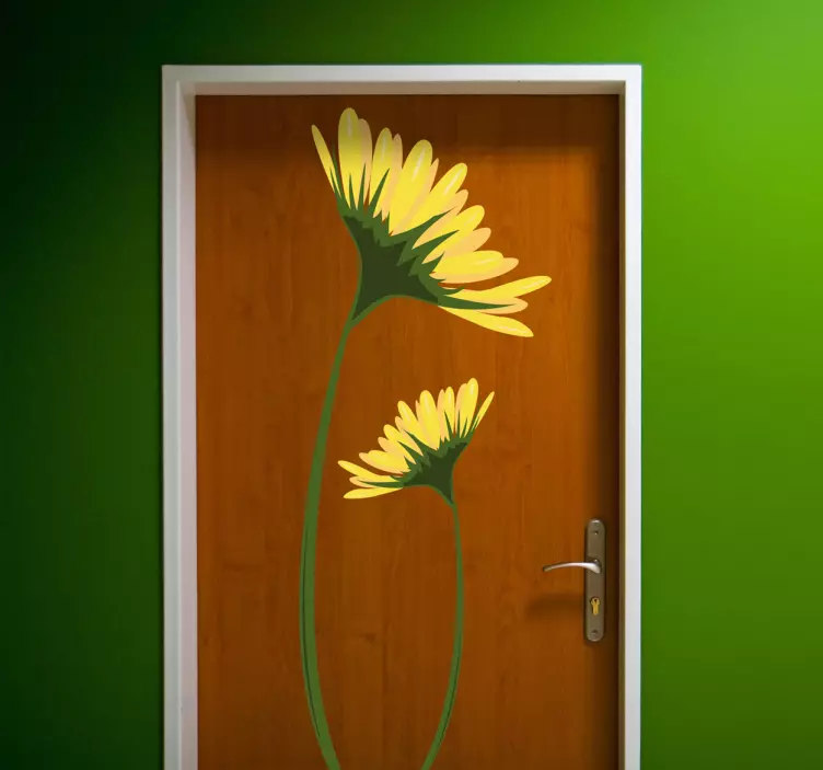 Margaridas amarelas vinil autocolante decorativo - TenStickers