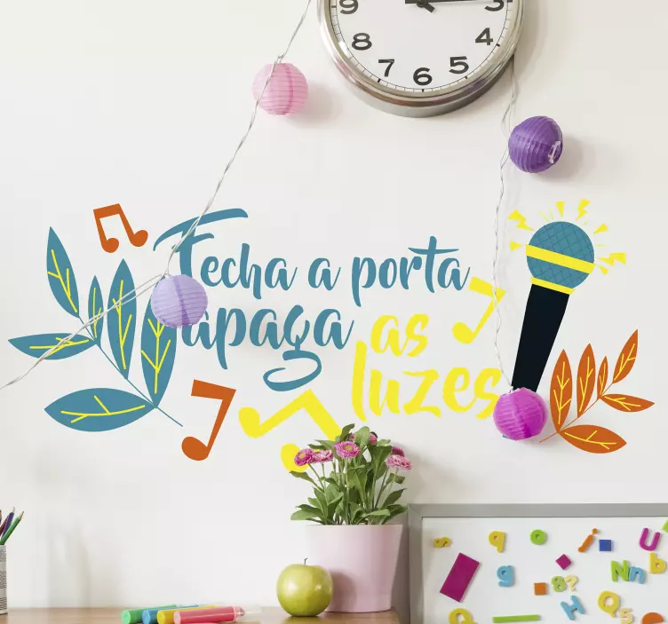 Música amanhã de manhã canção lírica adesivos decorativos - TenStickers