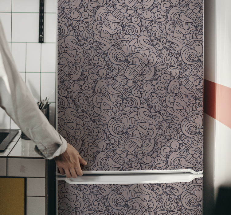 padrão abstrato de paisley autocolante - TenStickers