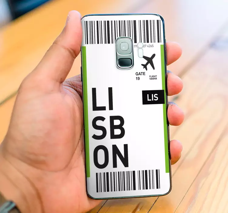 Passagem de avião para lisboa samsung stickers - TenStickers
