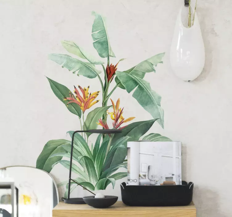 Plantas Autocolantes Grandes folhas tropicais - TenStickers