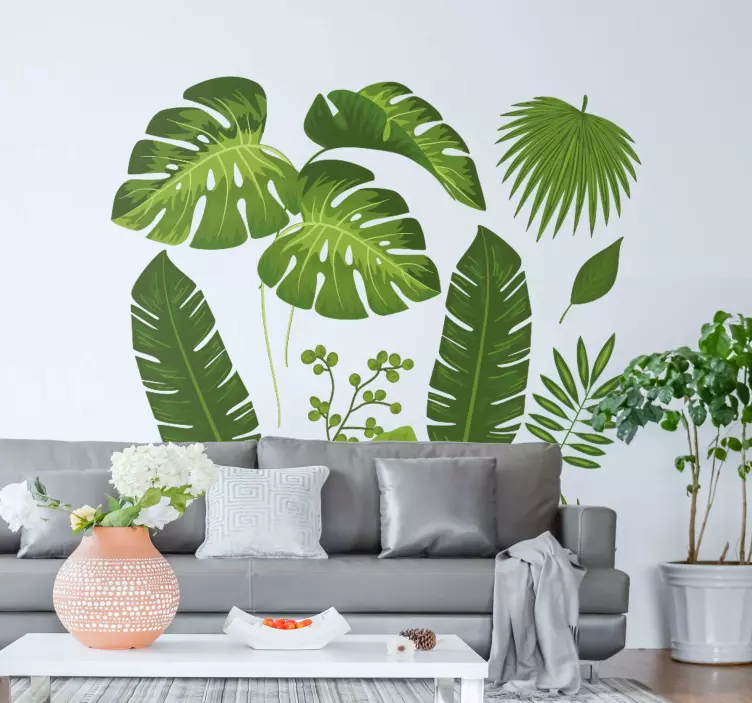 Plantas Autocolantes Variedade de folhas - TenStickers