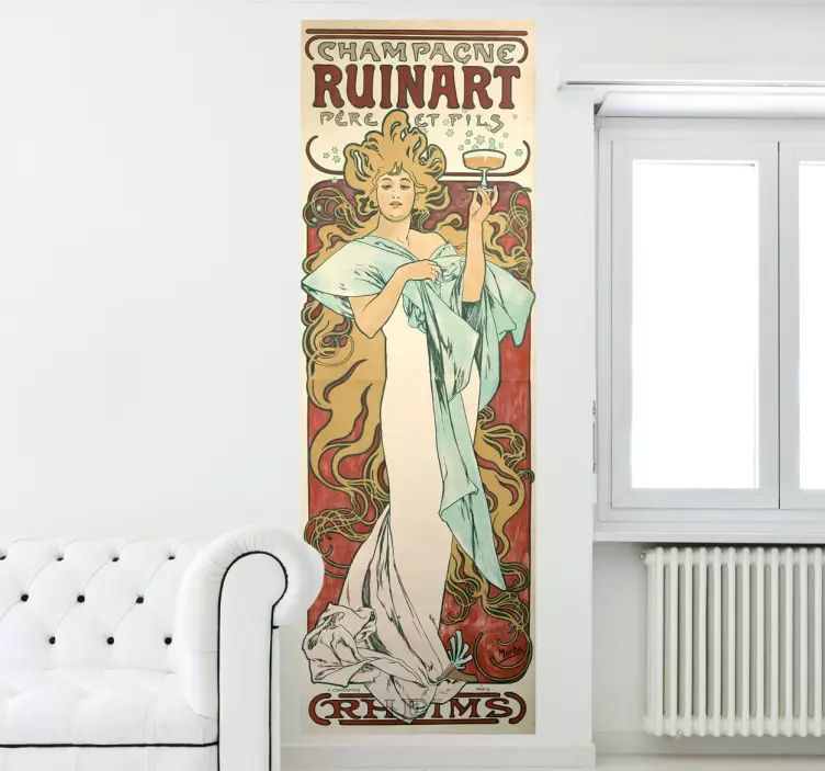 Póster vinil decorativo champanhe ruinart - TenStickers