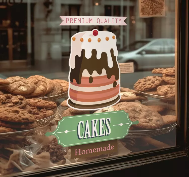 Publicidade bolo sinal vinil autocolante decorativo - TenStickers