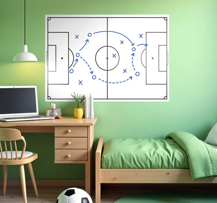 Quadro branco adesivo futebol - TenStickers