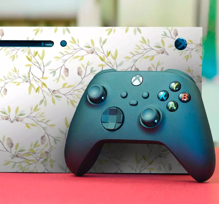 Skin para Xbox padrão de videira floral - TenStickers