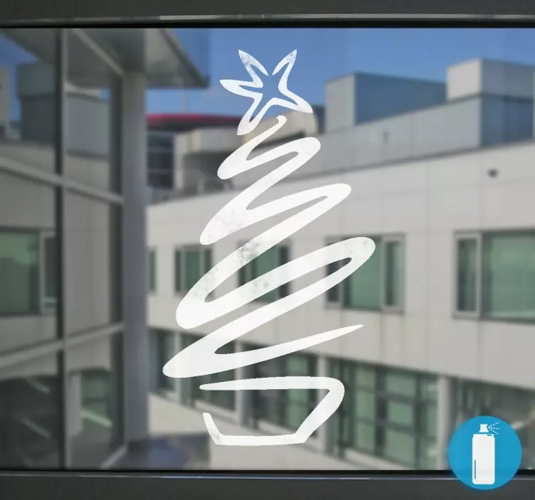 Sticker árvore de natal traço - TenStickers