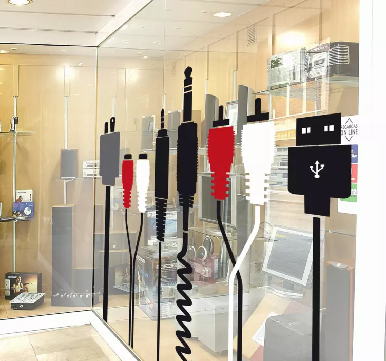 Sticker cabos e adaptadores eletrónicos - TenStickers