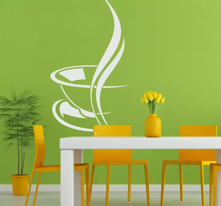 Sticker decorativo chávena de café - TenStickers