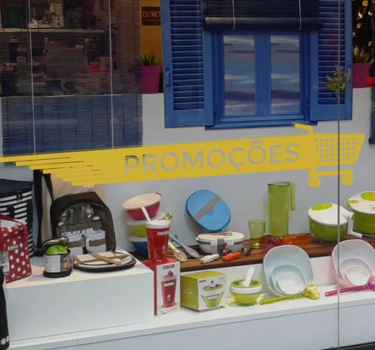 Sticker promoções carrinho de compras - TenStickers